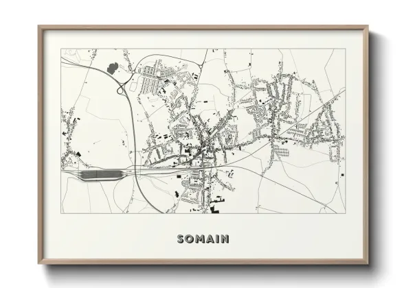 Une affiche de carte sur Somain