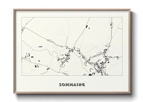 Une affiche de carte sur Sommaing