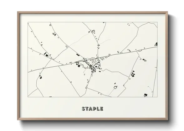 Une affiche de carte sur Staple