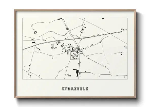 Une affiche de carte sur Strazeele