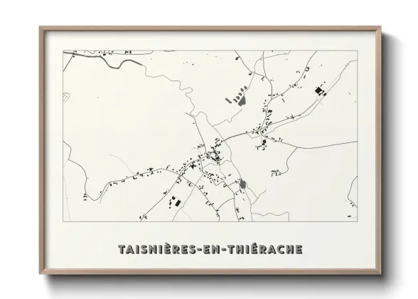 Une affiche de carte sur Taisnières-en-Thiérache