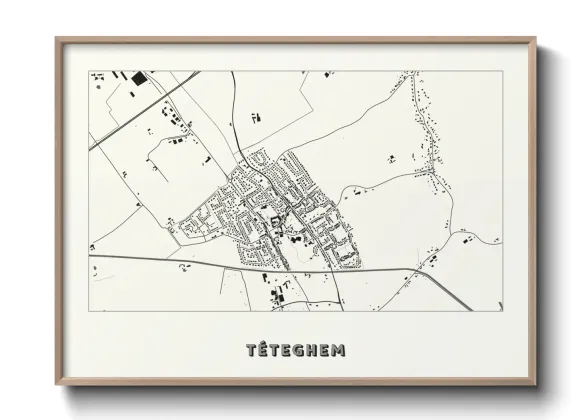 Une affiche de carte sur Téteghem