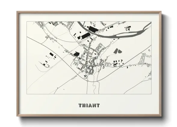 Une affiche de carte sur Thiant