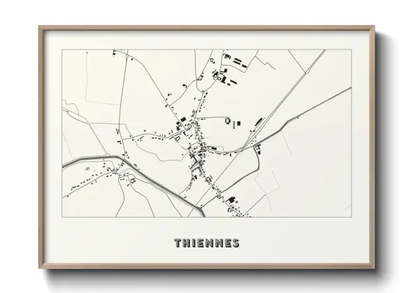 Une affiche de carte sur Thiennes
