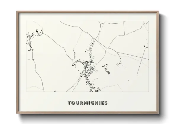 Une affiche de carte sur Tourmignies
