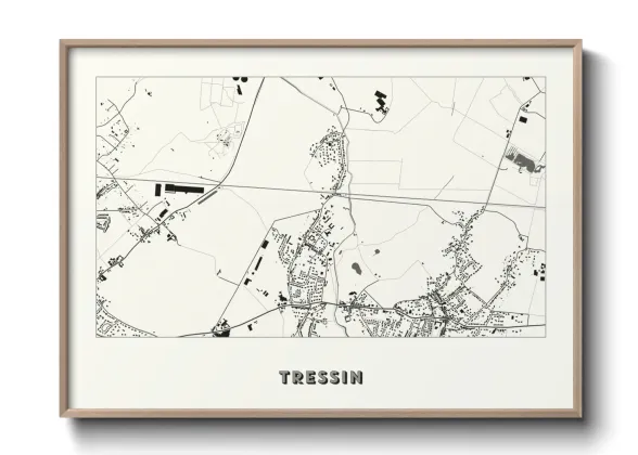 Une affiche de carte sur Tressin