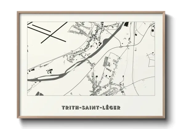 Une affiche de carte sur Trith-Saint-Léger