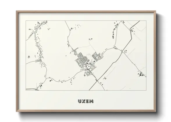 Une affiche de carte sur Uxem