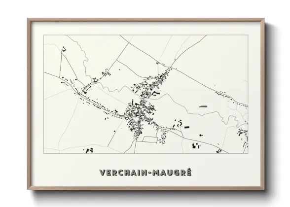 Une affiche de carte sur Verchain-Maugré