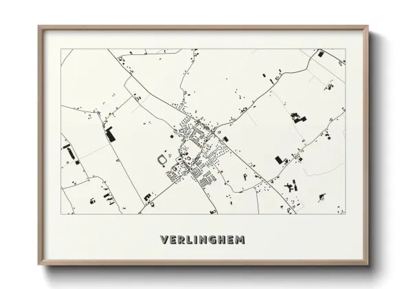 Une affiche de carte sur Verlinghem