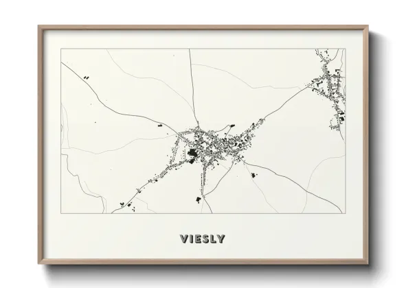 Une affiche de carte sur Viesly
