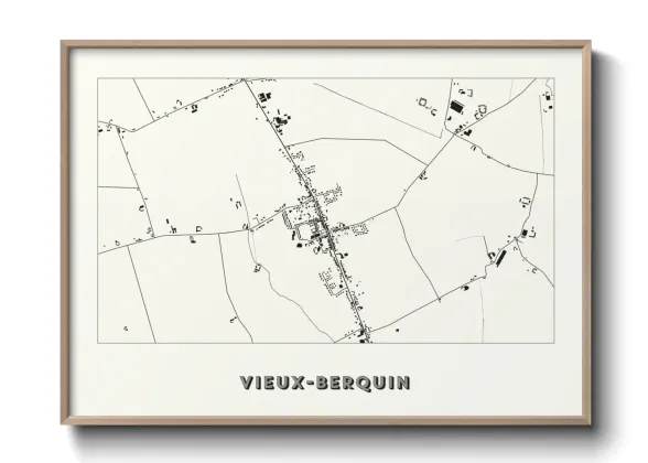 Une affiche de carte sur Vieux-Berquin