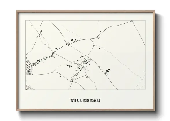 Une affiche de carte sur Villereau