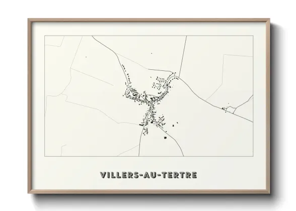 Une affiche de carte sur Villers-au-Tertre