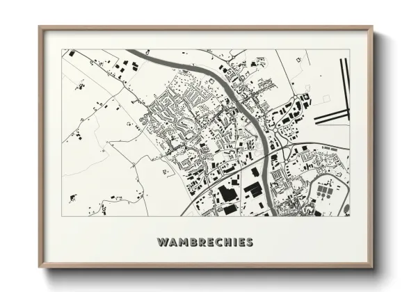 Une affiche de carte sur Wambrechies