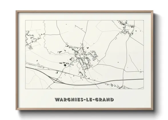 Une affiche de carte sur Wargnies-le-Grand