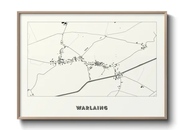 Une affiche de carte sur Warlaing
