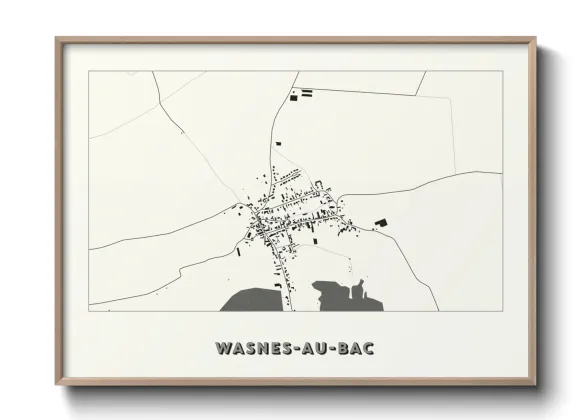 Une affiche de carte sur Wasnes-au-Bac