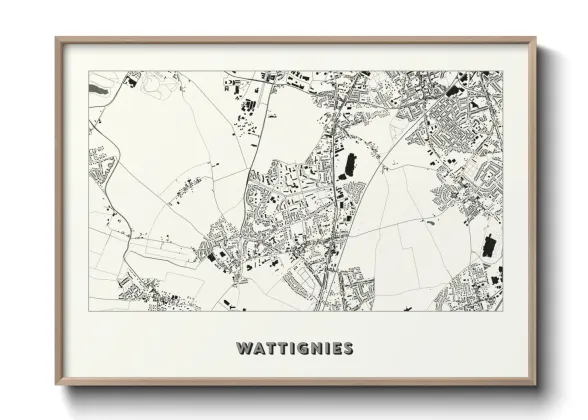 Une affiche de carte sur Wattignies
