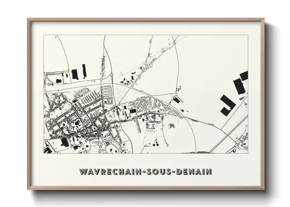 Une affiche de carte sur Wavrechain-sous-Denain