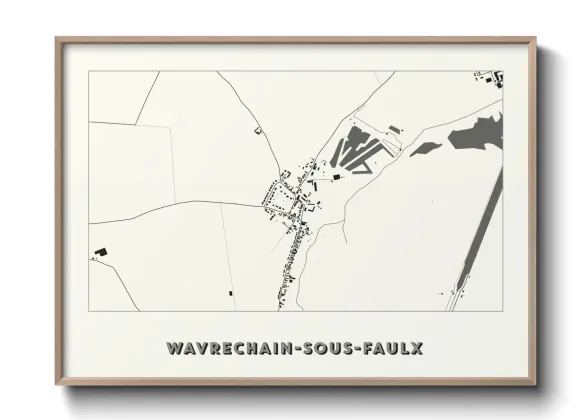 Une affiche de carte sur Wavrechain-sous-Faulx