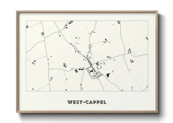 Une affiche de carte sur West-Cappel