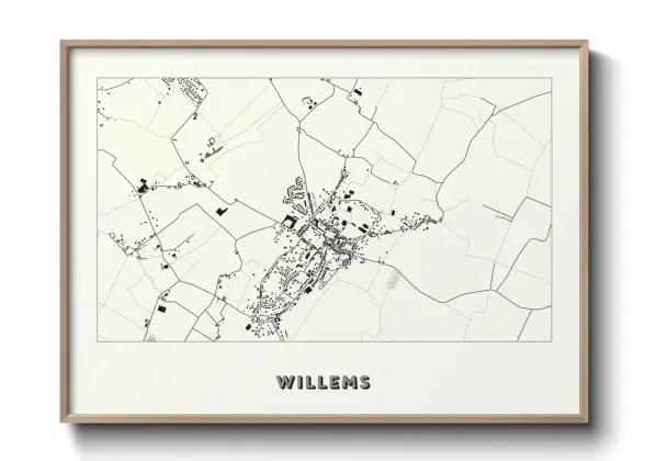 Une affiche de carte sur Willems