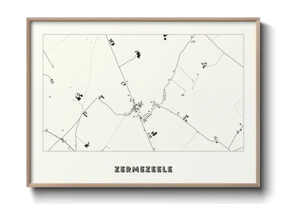Une affiche de carte sur Zermezeele