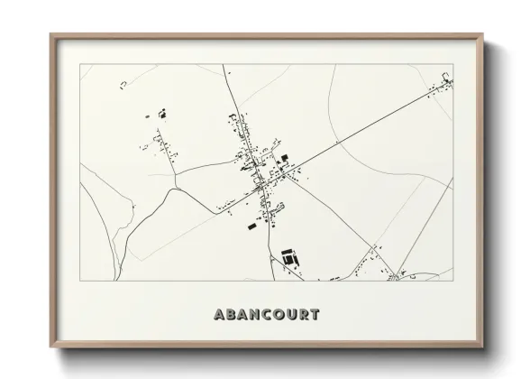 Une affiche de carte sur Abancourt