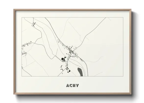 Une affiche de carte sur Achy