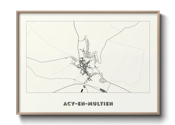Une affiche de carte sur Acy-en-Multien