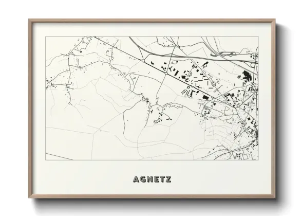 Une affiche de carte sur Agnetz