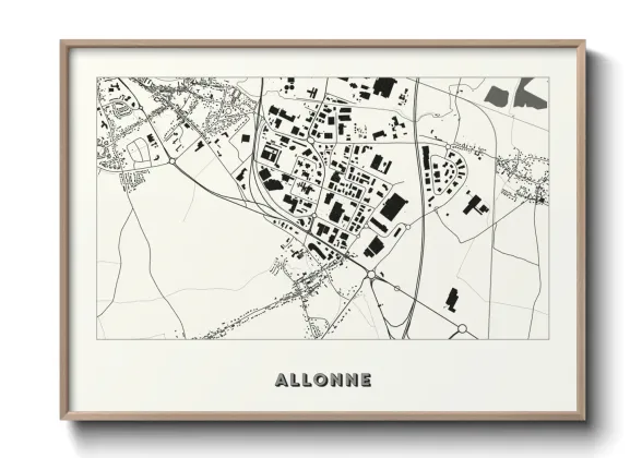 Une affiche de carte sur Allonne