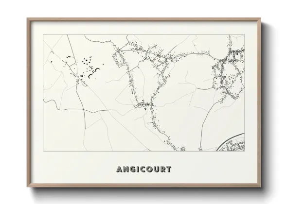 Une affiche de carte sur Angicourt