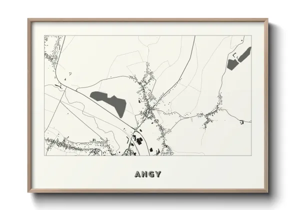 Une affiche de carte sur Angy