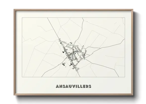 Une affiche de carte sur Ansauvillers