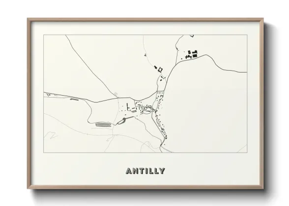 Une affiche de carte sur Antilly
