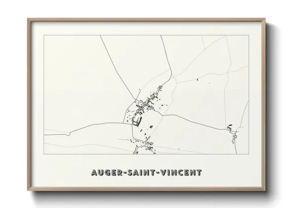 Une affiche de carte sur Auger-Saint-Vincent