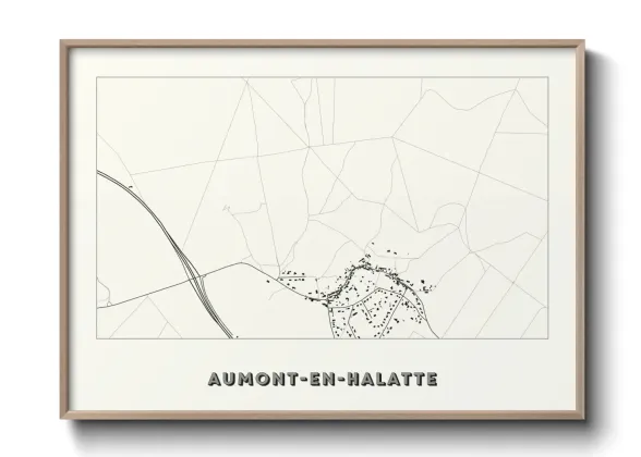 Une affiche de carte sur Aumont-en-Halatte