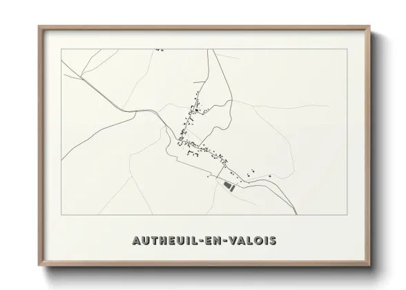 Une affiche de carte sur Autheuil-en-Valois