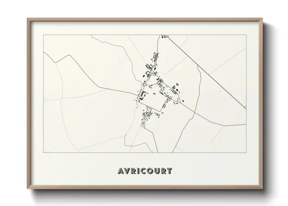 Une affiche de carte sur Avricourt