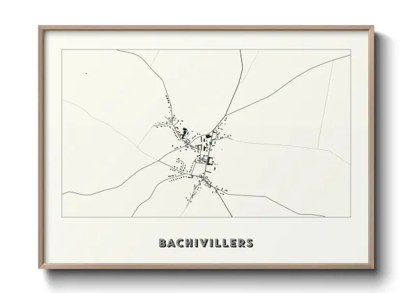Une affiche de carte sur Bachivillers