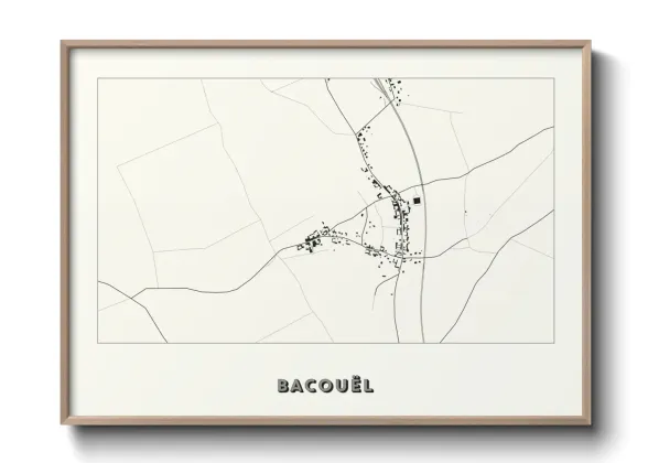 Une affiche de carte sur Bacouël