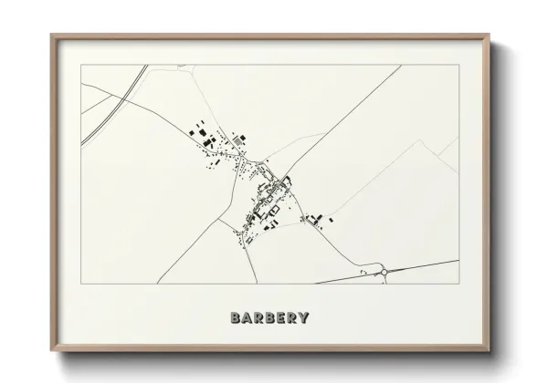 Une affiche de carte sur Barbery