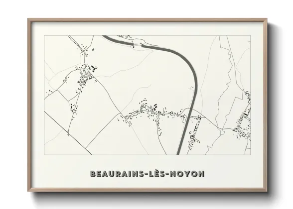 Une affiche de carte sur Beaurains-lès-Noyon