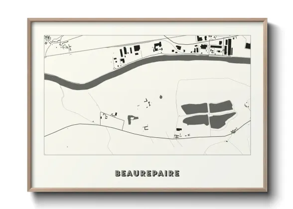 Une affiche de carte sur Beaurepaire