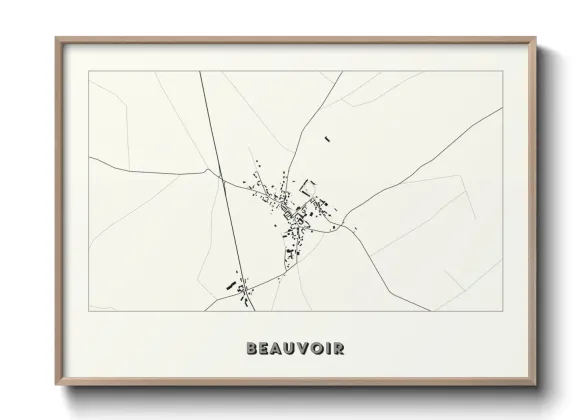 Une affiche de carte sur Beauvoir