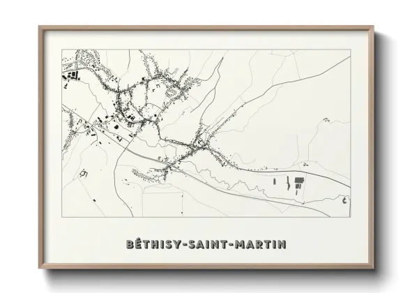 Une affiche de carte sur Béthisy-Saint-Martin
