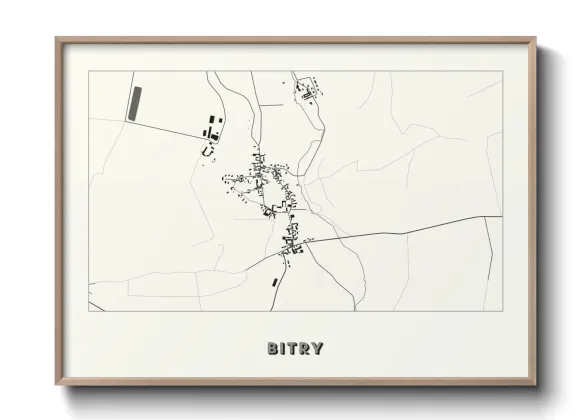 Une affiche de carte sur Bitry