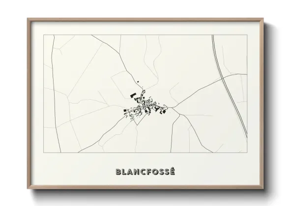 Une affiche de carte sur Blancfossé